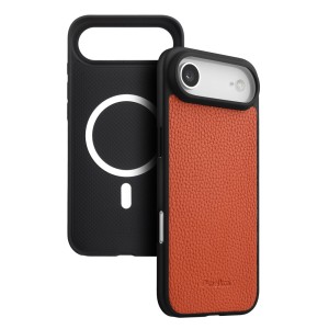 MELKCO Skórzane Etui Obudowa Plecki do iPhone Air pomarańczowe