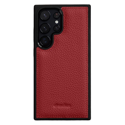 MELKCO Skórzane Etui Obudowa do Samsung Galaxy S26 Ultra czerwone