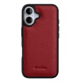 MELKCO Skórzane Etui Obudowa Plecki do iPhone 17 czerwone