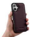 MELKCO Skórzane Etui Obudowa Plecki do iPhone 17 fioletowe