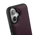 MELKCO Skórzane Etui Obudowa Plecki do iPhone 17 fioletowe