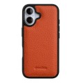 MELKCO Skórzane Etui Obudowa Plecki do iPhone 17 pomarańczowe