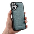 MELKCO Skórzane Etui Obudowa Plecki do iPhone 17 niebieskie
