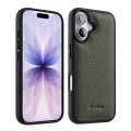 MELKCO Skórzane Etui Obudowa Plecki do iPhone 17 szare