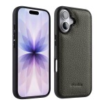 MELKCO Skórzane Etui Obudowa Plecki do iPhone 17 szare