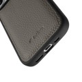 MELKCO Skórzane Etui Obudowa Plecki do iPhone 17 szare