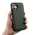 MELKCO Skórzane Etui Obudowa Plecki do iPhone 17 zielone