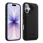 MELKCO Skórzane Etui Obudowa Plecki do iPhone 17 czarne