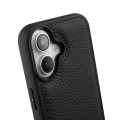 MELKCO Skórzane Etui Obudowa Plecki do iPhone 17 czarne