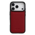 MELKCO Skórzane Etui Obudowa Plecki do iPhone 17 Pro Max czerwone