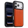 MELKCO Skórzane Etui Obudowa Plecki do iPhone 17 Pro Max pomarańczowe