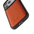 MELKCO Skórzane Etui Obudowa Plecki do iPhone 17 Pro Max pomarańczowe
