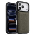 MELKCO Skórzane Etui Obudowa Plecki do iPhone 17 Pro Max szare