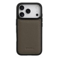 MELKCO Skórzane Etui Obudowa Plecki do iPhone 17 Pro Max szare