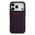MELKCO Skórzane Etui Obudowa Plecki do iPhone 17 Pro fioletowe