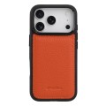 MELKCO Skórzane Etui Obudowa Plecki do iPhone 17 Pro pomarańczowe