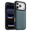 MELKCO Skórzane Etui Obudowa Plecki do iPhone 17 Pro niebieskie
