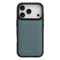 MELKCO Skórzane Etui Obudowa Plecki do iPhone 17 Pro niebieskie