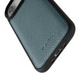 MELKCO Skórzane Etui Obudowa Plecki do iPhone 17 Pro niebieskie