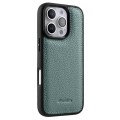 MELKCO Skórzane Etui Obudowa Plecki do iPhone 16 Pro Max niebieskie