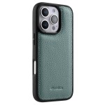 MELKCO Skórzane Etui Obudowa Plecki do iPhone 16 Pro Max niebieskie