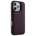 MELKCO Skórzane Etui Obudowa Plecki do iPhone 16 Pro Max fioletowe