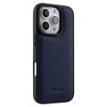 MELKCO Skórzane Etui Obudowa Plecki do iPhone 16 Pro Max granatowe