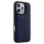 MELKCO Skórzane Etui Obudowa Plecki do iPhone 16 Pro Max granatowe
