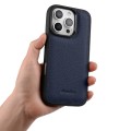 MELKCO Skórzane Etui Obudowa Plecki do iPhone 16 Pro Max granatowe