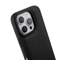 MELKCO Skórzane Etui Obudowa Plecki do iPhone 16 Pro Max czarne