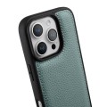 MELKCO Skórzane Etui Obudowa Plecki do iPhone 16 Pro niebieskie