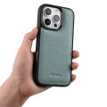 MELKCO Skórzane Etui Obudowa Plecki do iPhone 16 Pro niebieskie