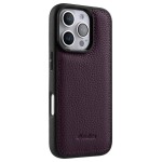 MELKCO Skórzane Etui Obudowa Plecki do iPhone 16 Pro fioletowe