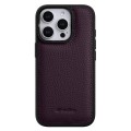 MELKCO Skórzane Etui Obudowa Plecki do iPhone 16 Pro fioletowe