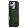 MELKCO Skórzane Etui Obudowa Plecki do iPhone 16 Pro zielone