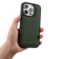 MELKCO Skórzane Etui Obudowa Plecki do iPhone 16 Pro zielone