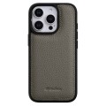 MELKCO Skórzane Etui Obudowa Plecki do iPhone 16 Pro szare