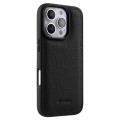 MELKCO Skórzane Etui Obudowa Plecki do iPhone 16 Pro czarne
