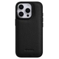 MELKCO Skórzane Etui Obudowa Plecki do iPhone 16 Pro czarne