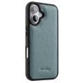 MELKCO Skórzane Etui Obudowa Plecki do iPhone 16 Plus niebieskie