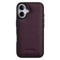 MELKCO Skórzane Etui Obudowa Plecki do iPhone 16 Plus fioletowe