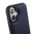 MELKCO Skórzane Etui Obudowa Plecki do iPhone 16 Plus granatowe
