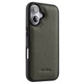 MELKCO Skórzane Etui Obudowa Plecki do iPhone 16 Plus szare