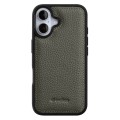 MELKCO Skórzane Etui Obudowa Plecki do iPhone 16 Plus szare