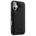 MELKCO Skórzane Etui Obudowa Plecki do iPhone 16 czarne