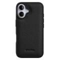 MELKCO Skórzane Etui Obudowa Plecki do iPhone 16 czarne