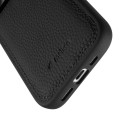 MELKCO Skórzane Etui Obudowa Plecki do iPhone 16 czarne