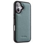MELKCO Skórzane Etui Obudowa Plecki do iPhone 16 niebieskie