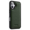 MELKCO Skórzane Etui Obudowa Plecki do iPhone 16 Plus zielone