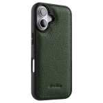 MELKCO Skórzane Etui Obudowa Plecki do iPhone 16 zielone